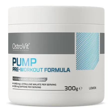 Передтренувальний комплекс OstroVit Pump Pre-Workout Formula лимон, 300 г
