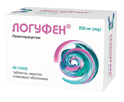 Логуфен таблетки, в/плів. обол. по 250 мг №60 (10х6)