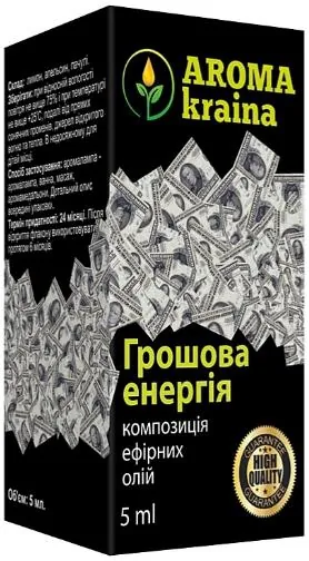 Композиція ефірних олій Aroma kraina Грошова енергія, 5 мл