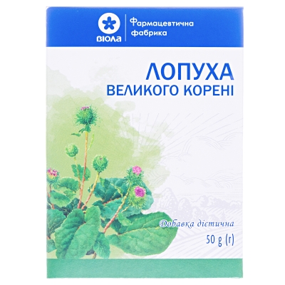Лопуха большого корни по 50 г в пач.