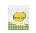 Салфетки бумажные Ecolo Ruta столовые белые, в пакете, 100 шт