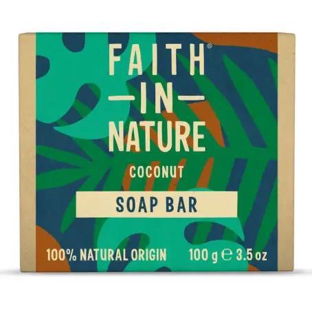 Мыло натуральное твердое Faith In Nature с кокосом, 100 г