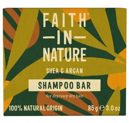 Шампунь твердый Faith In Nature натуральный с ши и арганой, 85 г