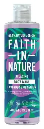Гель для душу Faith In Nature натуральний з лавандою та геранню, 400 мл