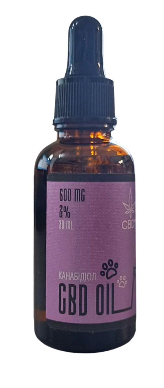 Каннабидиол Масло CBD МСТ 2% (ДЛЯ ЖИВОТНЫХ), 30 мл