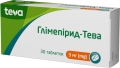 Глимепирид-Тева таблетки по 3 мг №30 (10х3)