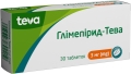 Глимепирид-Тева таблетки по 3 мг №30 (10х3)