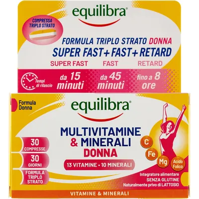 Мультивітаміни та мінерали Equilibra для жінок таблетки №30