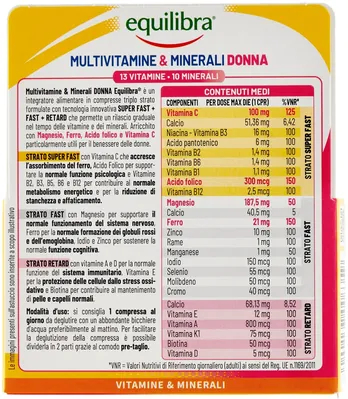 Мультивітаміни та мінерали Equilibra для жінок таблетки №30