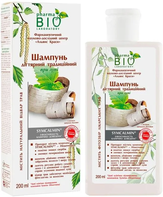 Шампунь Pharma Bio Laboratory дігтярний традиційний при лупі, 200 мл