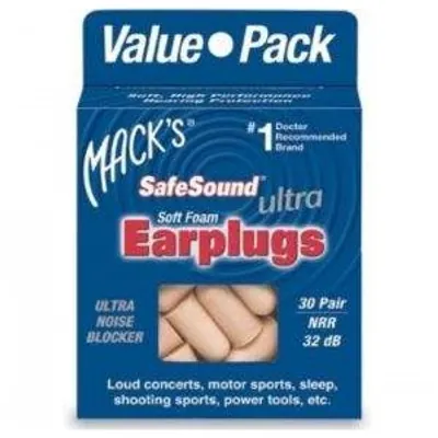 Беруші вкладки вушні MACK`S Safe Sound Ultra Earplugs 32 захист від шуму до 32 дБ, бежеві, 30 пар