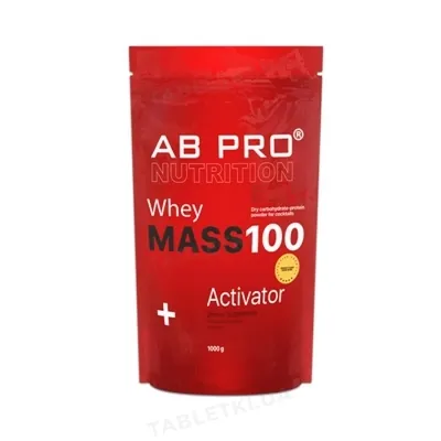 Гейнер AB PRO Whey MASS100 Activator, полуниця, 1000 г