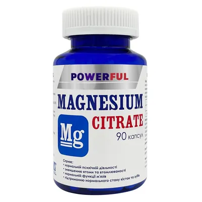 Магнію цитрат POWERFUL Magnesium Citrate капсули №90