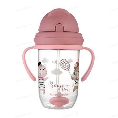 Поїльник-непроливайка Canpol babies Bonjour Paris, червоний, 56/607, 270 мл