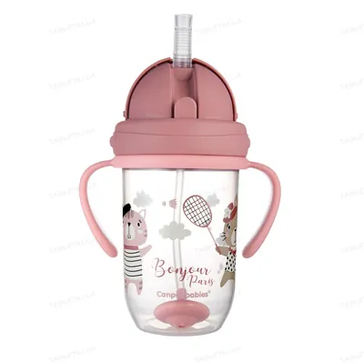 Поїльник-непроливайка Canpol babies Bonjour Paris, червоний, 56/607, 270 мл
