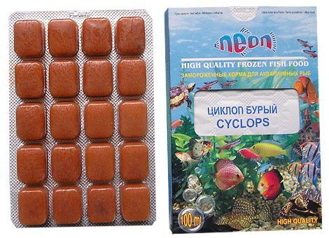 Корм для аквариумных рыб Neon Циклоп бурый, замороженный, 100 мл