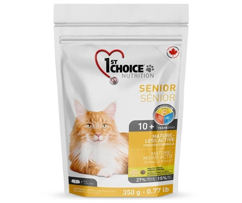 Корм сухой для пожилых котов 1st Choice Senior со вкусом курицы, 0.35 кг