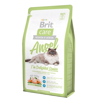 Корм сухой для пожилых кошек Brit Care Angel I am Delighted Senior, 2 кг