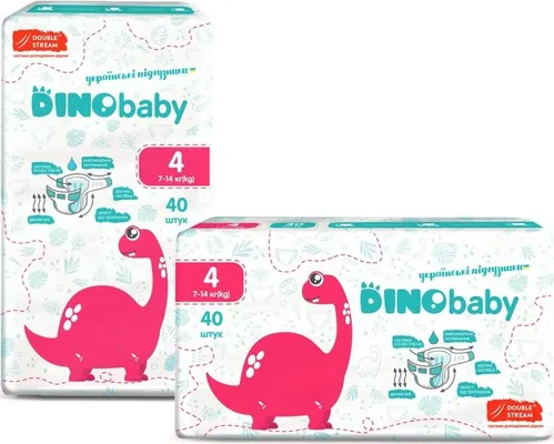 Підгузки Dino Baby розмір 4, 7-14 кг, 40 шт