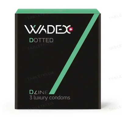 Презервативи Wadex Dotted з крапковою структурою, 3 штуки
