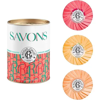 Набір Roger&Gallet Асорті мила (Червоний імбир + Неролі + Гвоздика Пір'яста), 3 шт х 100 г