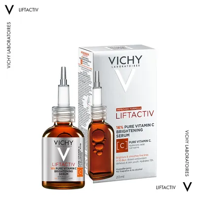 Сироватка для обличчя Vichy Liftactiv H.A. з вітаміном C 16% для освітлення тону шкіри та розгладжування ліній зневоднення, 20 мл