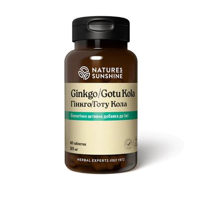 Гинкго/Готу Кола Nature's Sunshine (NSP) Ginkgo/Gotu Kola 585 мг, 60 таблеток