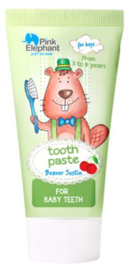 Зубная паста Pink Elephant Beaver Justin, 50 мл