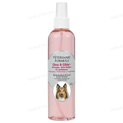 Кондиціонер для собак та котів Veterinary Formula Gloss & Glide від колтунів, антистатик, 236 мл