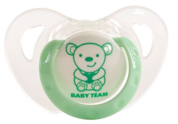 Пустышка силиконовая Baby Team 3102 ортодонтическая от 6 месяцев, 1 шт