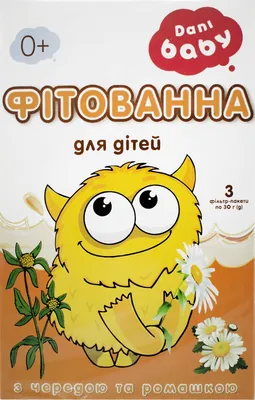 Фітована Dani Baby №4 з чередою та ромашкою, 3 пакети х 30 г
