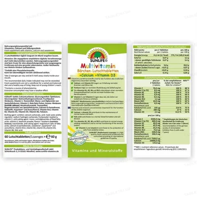Вітаміни Sunlife Multivitamin Baby Barchen-Lutschtabletten пастилки №60