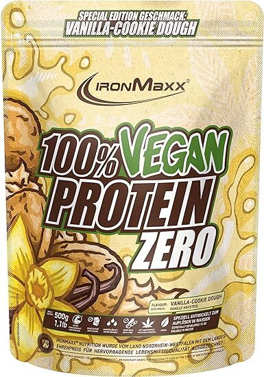 Протеїн IronMaxx 100% Vegan Protein Zero Ванільне печиво, 500 г (пакет)