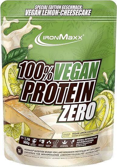 Протеїн IronMaxx 100% Vegan Protein Zero Лимонний чізкейк, 500 г (пакет)