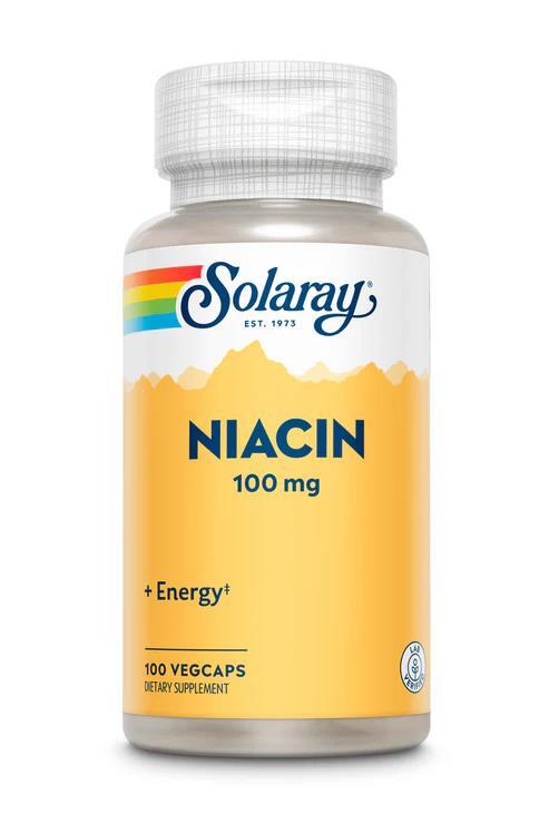 Ниацин Solaray Niacin 100, 100 веганских капсул