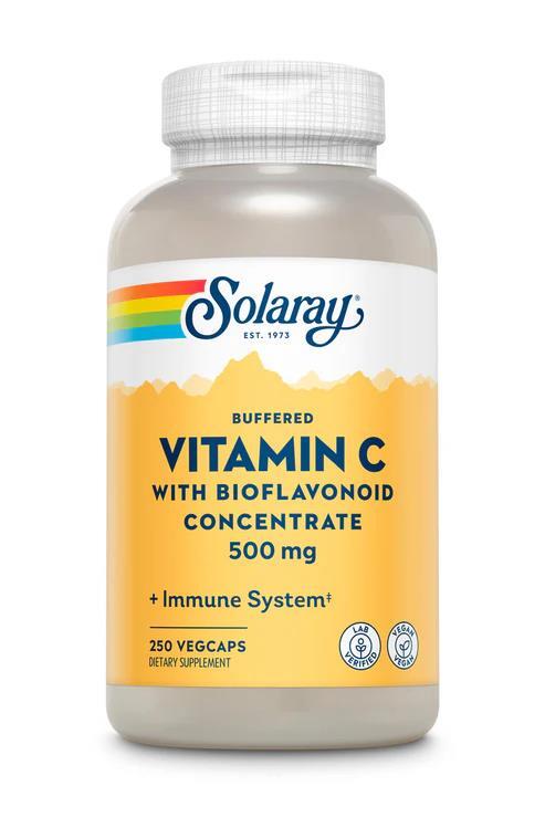 Витамин С Solaray Buffered Vitamin C 500, 250 веганских капсул