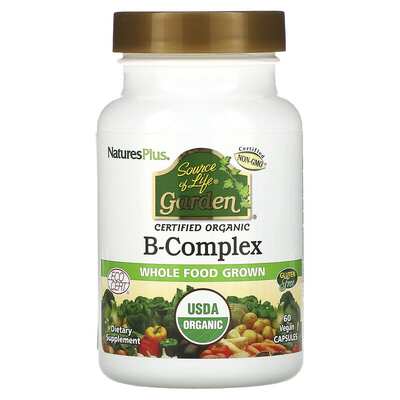 Витамины В-комплекс Nature's Plus Sourse of Life Garden B-Complex, 60 капсул
