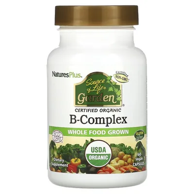 Вітаміни В-комплекс Nature's Plus Sourse of Life Garden B-Complex, 60 капсул