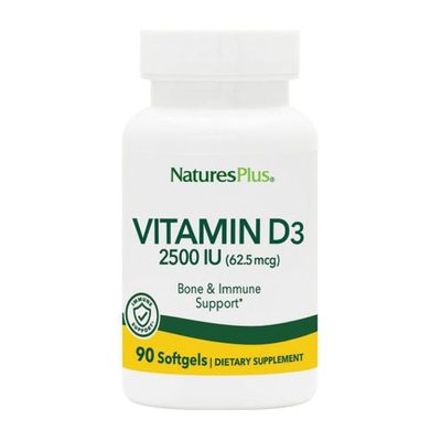 Витамин Д3 Nature's Plus Vitamin D3 2500 МЕ, 90 гелевых капсул
