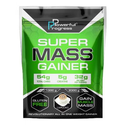 Гейнер Powerful Progress Super Mass капучино, 1 кг