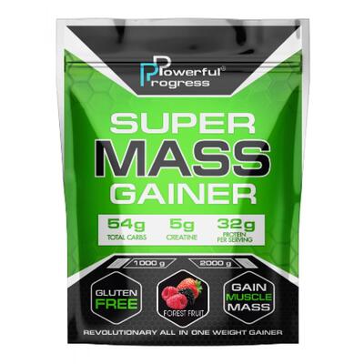 Гейнер Powerful Progress Super Mass лесные ягоды, 2 кг