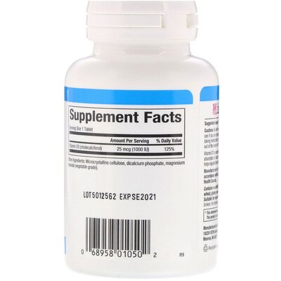 Витамин Д3 Natural Factors Vitamin D3 1000 МЕ, 90 таблеток