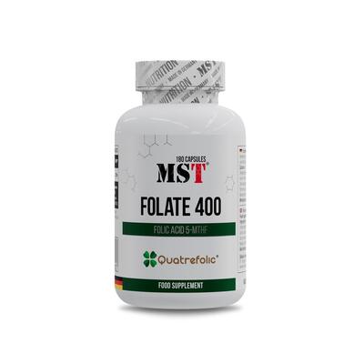 Фолат MST Nutrition Folate 400 Folic acid 5-MTHF Quatrefolic, 180 капсул
