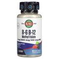 Вітаміни В6, В12 та метилфолат KAL B6 B12 Methyl Folate ягідне асорті, 60 мікротаблеток