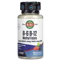 Вітаміни В6, В12 та метилфолат KAL B6 B12 Methyl Folate ягідне асорті, 60 мікротаблеток