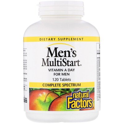 Витамины для мужчин Natural Factors Men's MultiStart, 120 таблеток