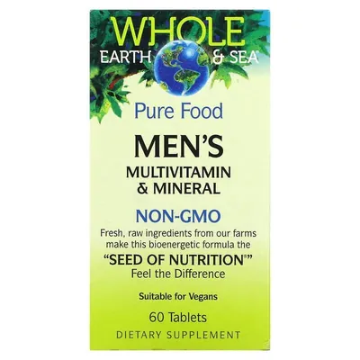 Вітаміни та мінерали для чоловіків Natural Factors Whole Earth & Sea Men's Multivitamin & Mineral, 60 таблеток