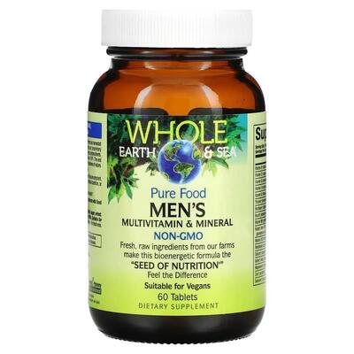 Витамины и минералы для мужчин Natural Factors Whole Earth & Sea Men's Multivitamin & Mineral, 60 таблеток