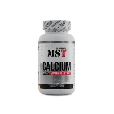 Кальций цитрат+D3+K2 MST Nutrition Calcium citrate Vitamin D3+K2VITAL, 60 таблеток