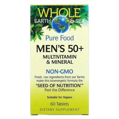 Комплекс для мужчин старше 50 лет Natural Factors Whole Earth & Sea Men's 50+ Multivitamin & Mineral, 60 таблеток